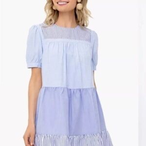 Tuckernuck Blue Striped Quinn Dress
